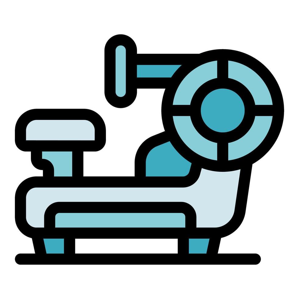 Modern gym machine offering comfortable and effective workout experience vector