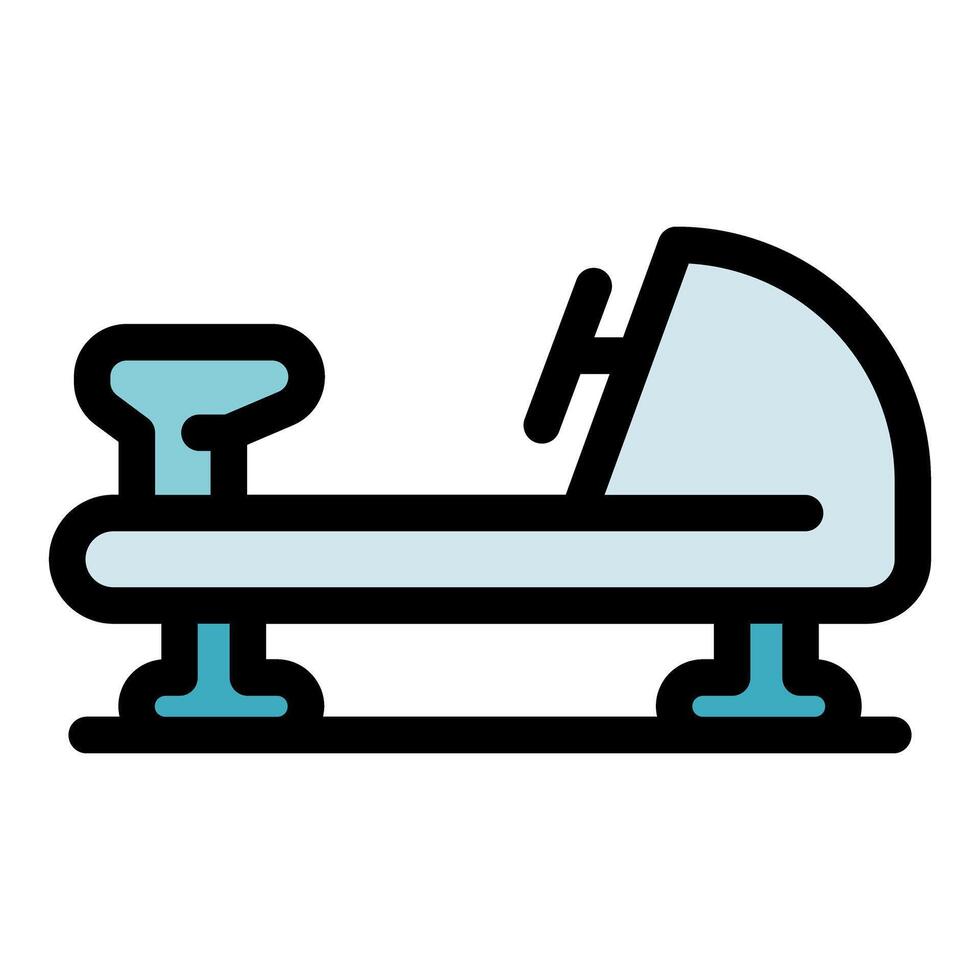 Modern rowing machine for indoor exercise and training vector