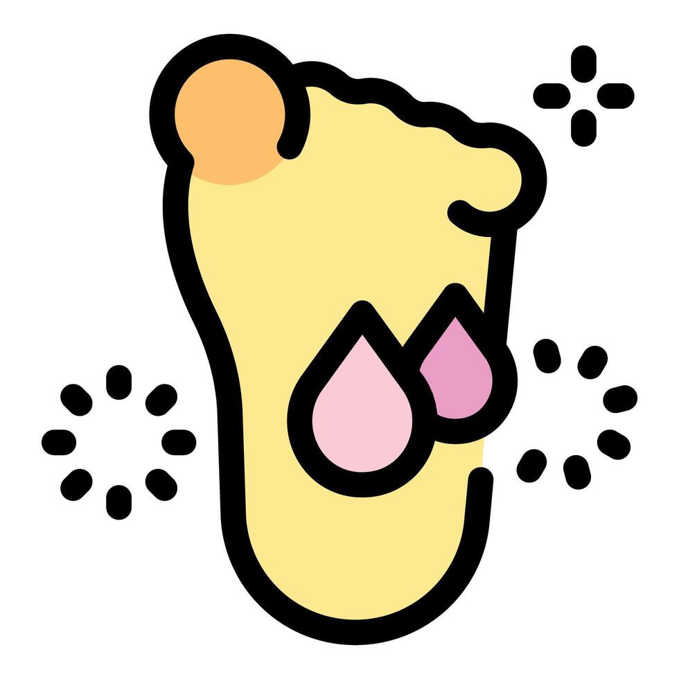 Foot with blisters and calluses suffering from hyperhidrosis vector