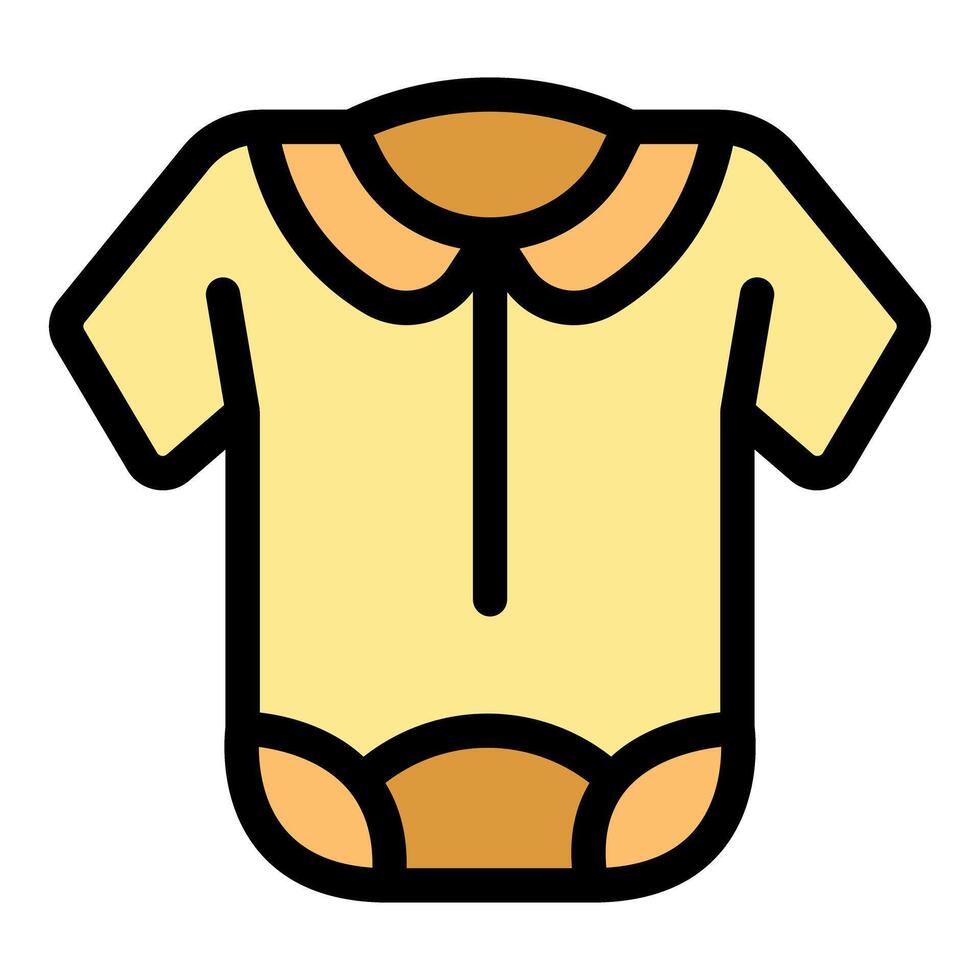 Baby clothes showing soft yellow bodysuit for comfort and care vector