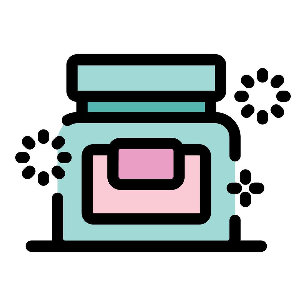Sparkling clean laundry detergent in a plastic container promoting freshness vector