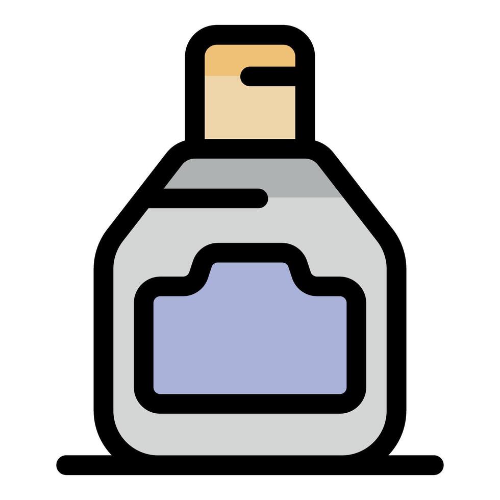 Detergent bottle standing on a surface with blank label vector