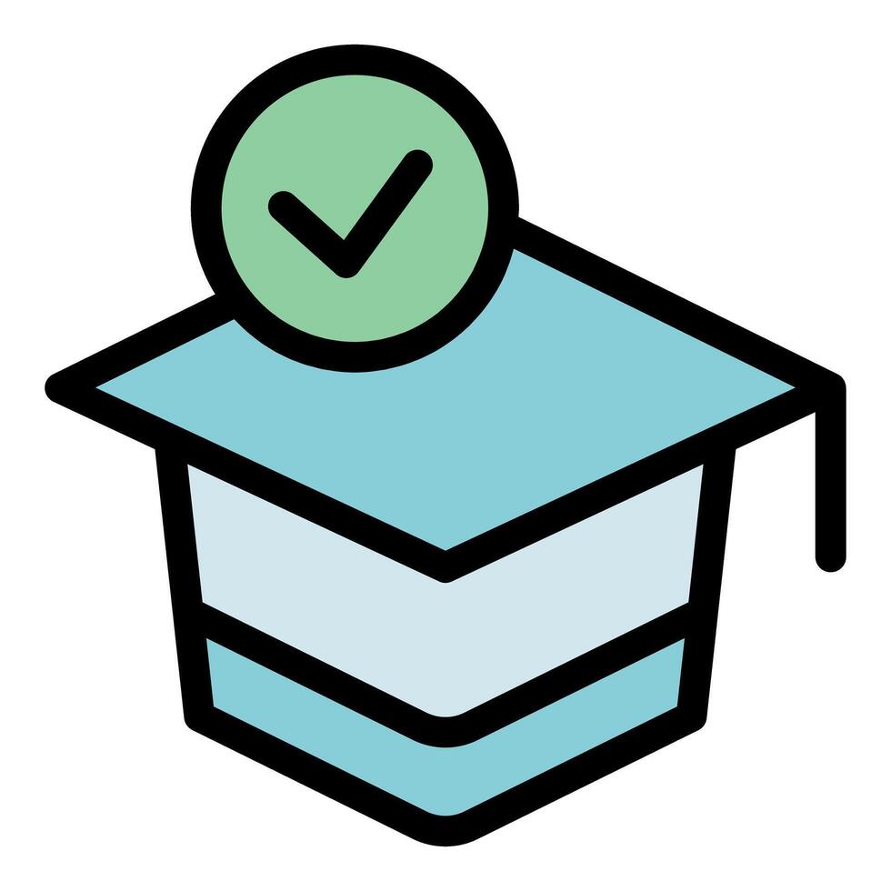 Graduation icon showing successful education and academic achievement vector