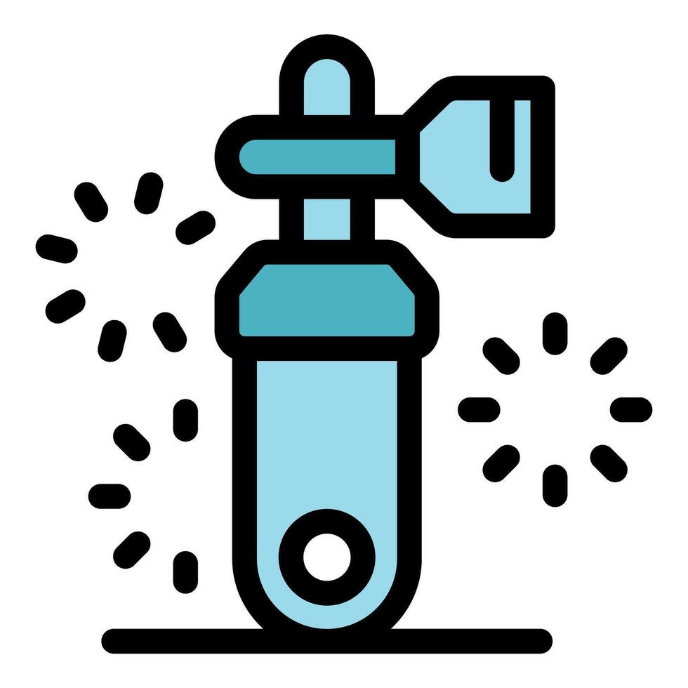 Electronic cigarette smoking producing sparkles icon illustration vector