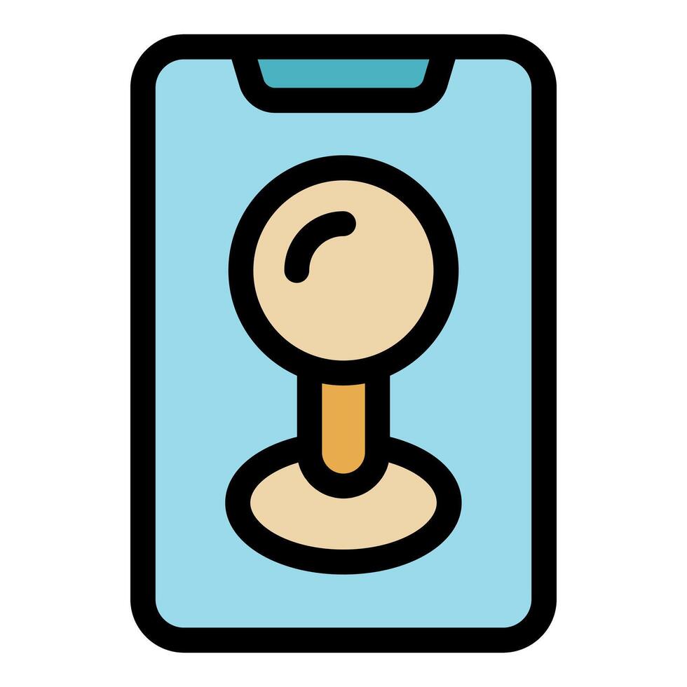Smartphone showing location pin on map navigation app vector