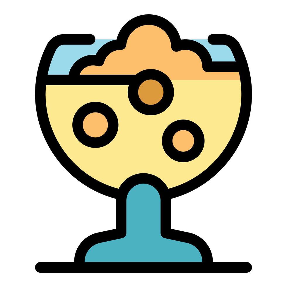 Delicious mango sticky rice being served in elegant glass bowl vector