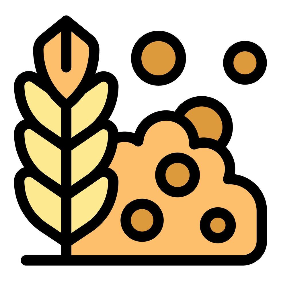 Wheat and flour, essential ingredients for baking delicious bread vector