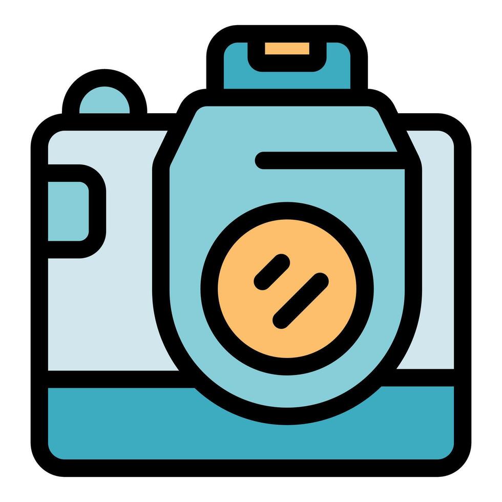 Modern digital camera capturing moments with precision and style vector