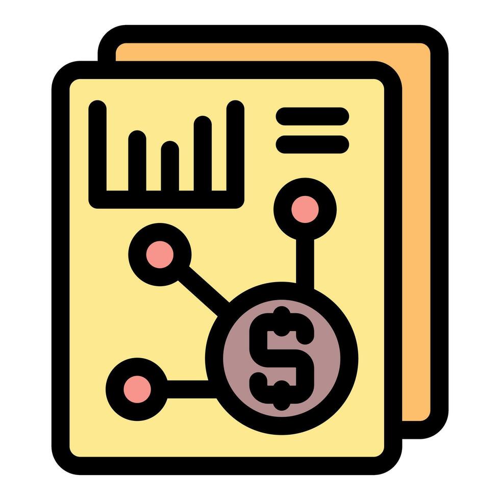 Financial report showing money analysis and investment strategy vector
