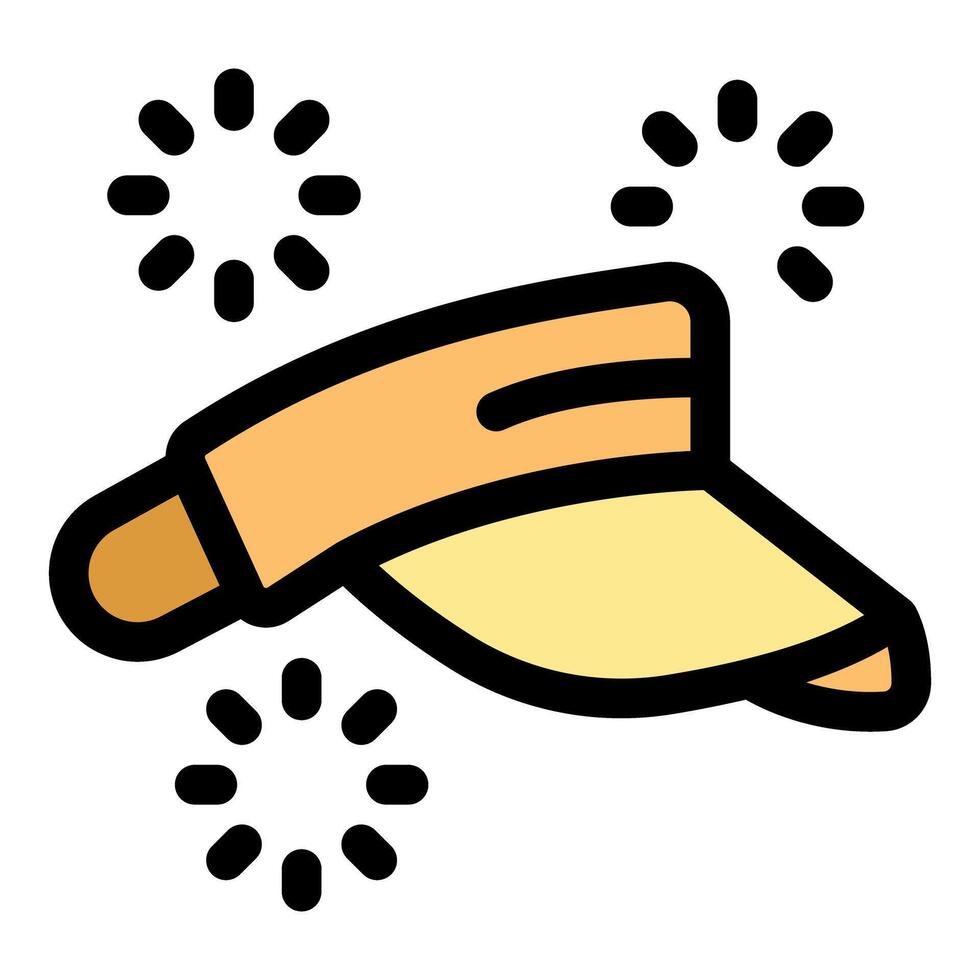Sun visor protecting from sunlight during festive celebration vector