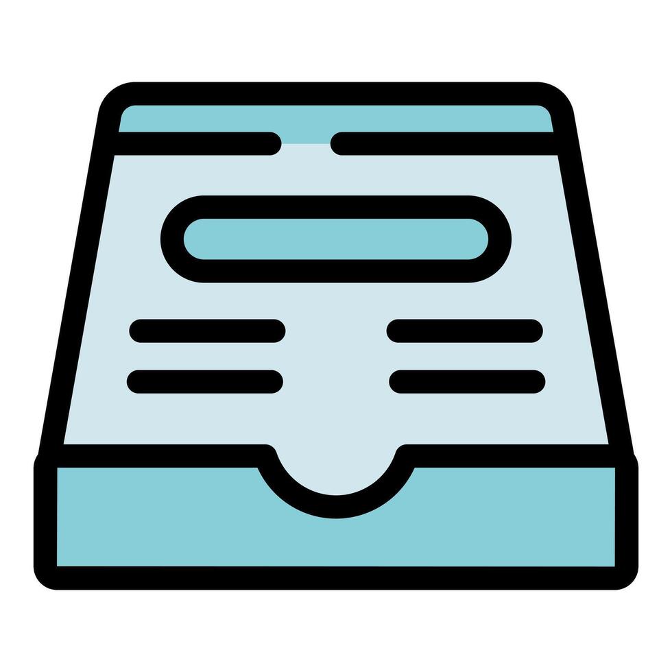 Archive box keeping documents and paper files organized vector