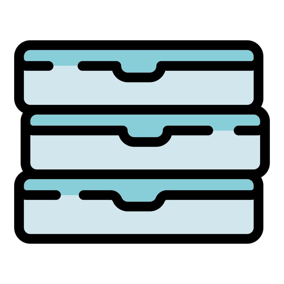 Archive boxes storing files and documents for organization vector