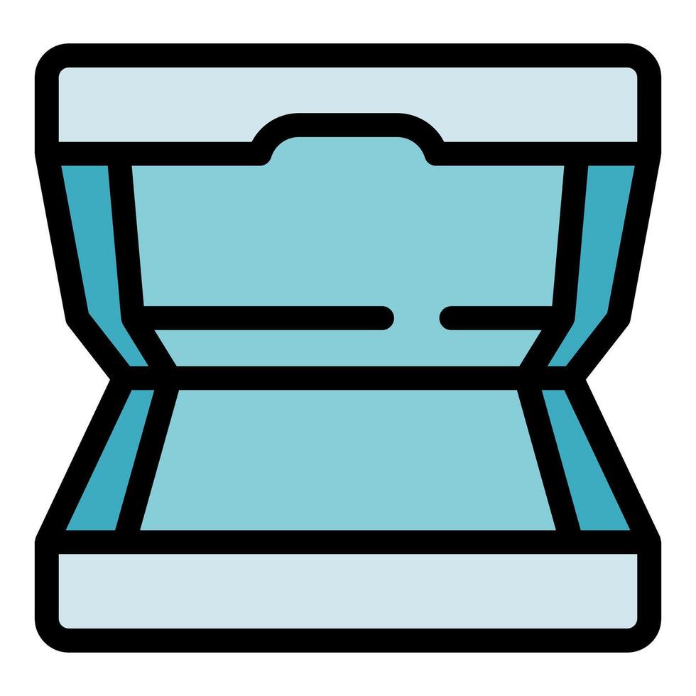 Open empty lunchbox with lid for food storage vector