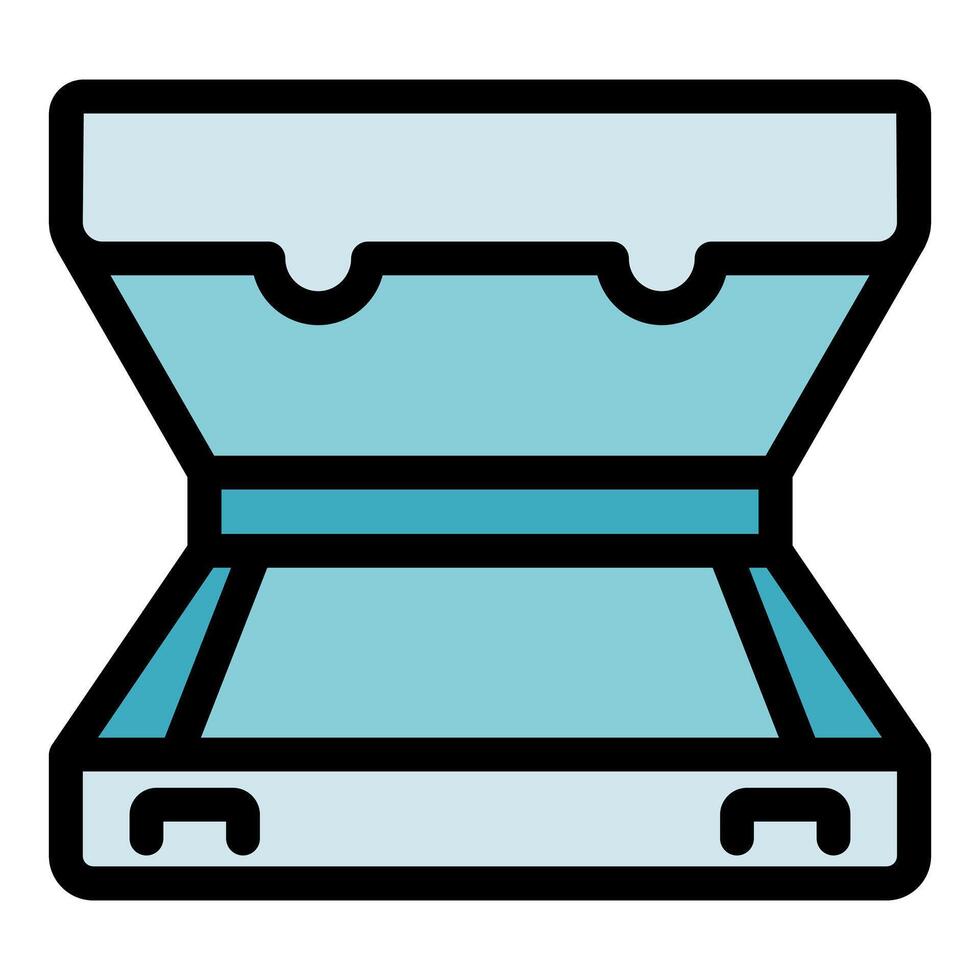 Open empty lunchbox ready for food storage vector
