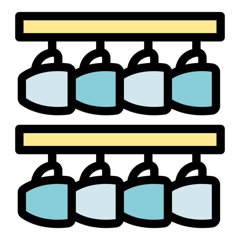 Drying coffee beans hanging on wooden beams in drying shed vector