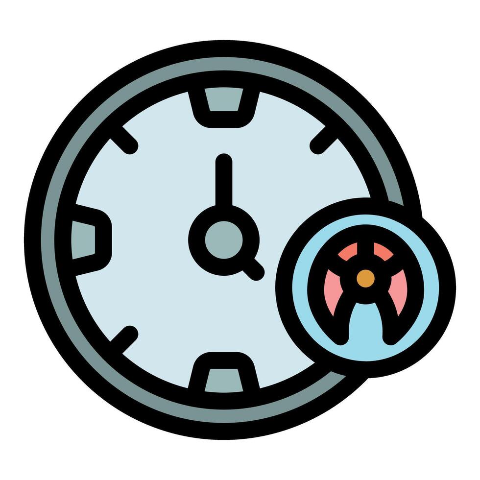 Clock showing thyroid gland representing time for thyroid test vector