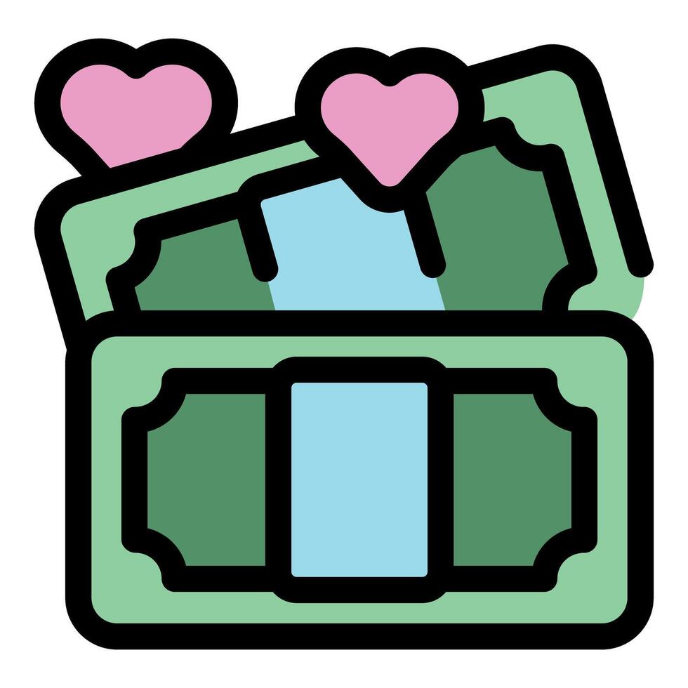 Money and love, hearts floating above cash, symbolizing financial affection vector