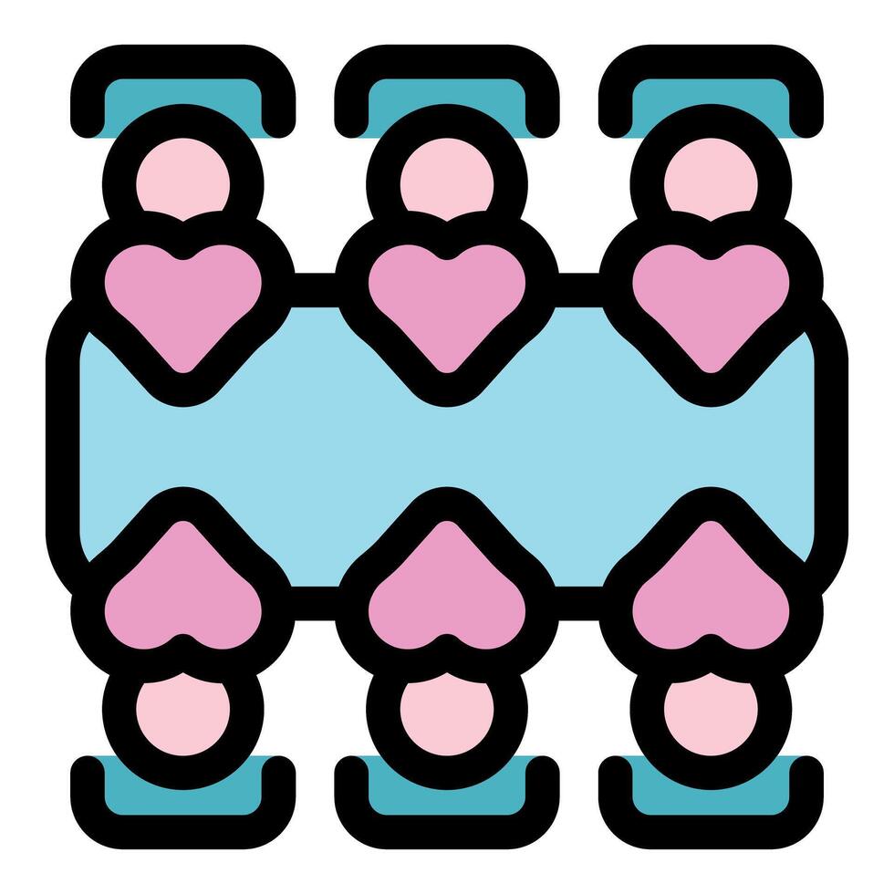People sharing love and affection at a table, expressing unity and togetherness vector