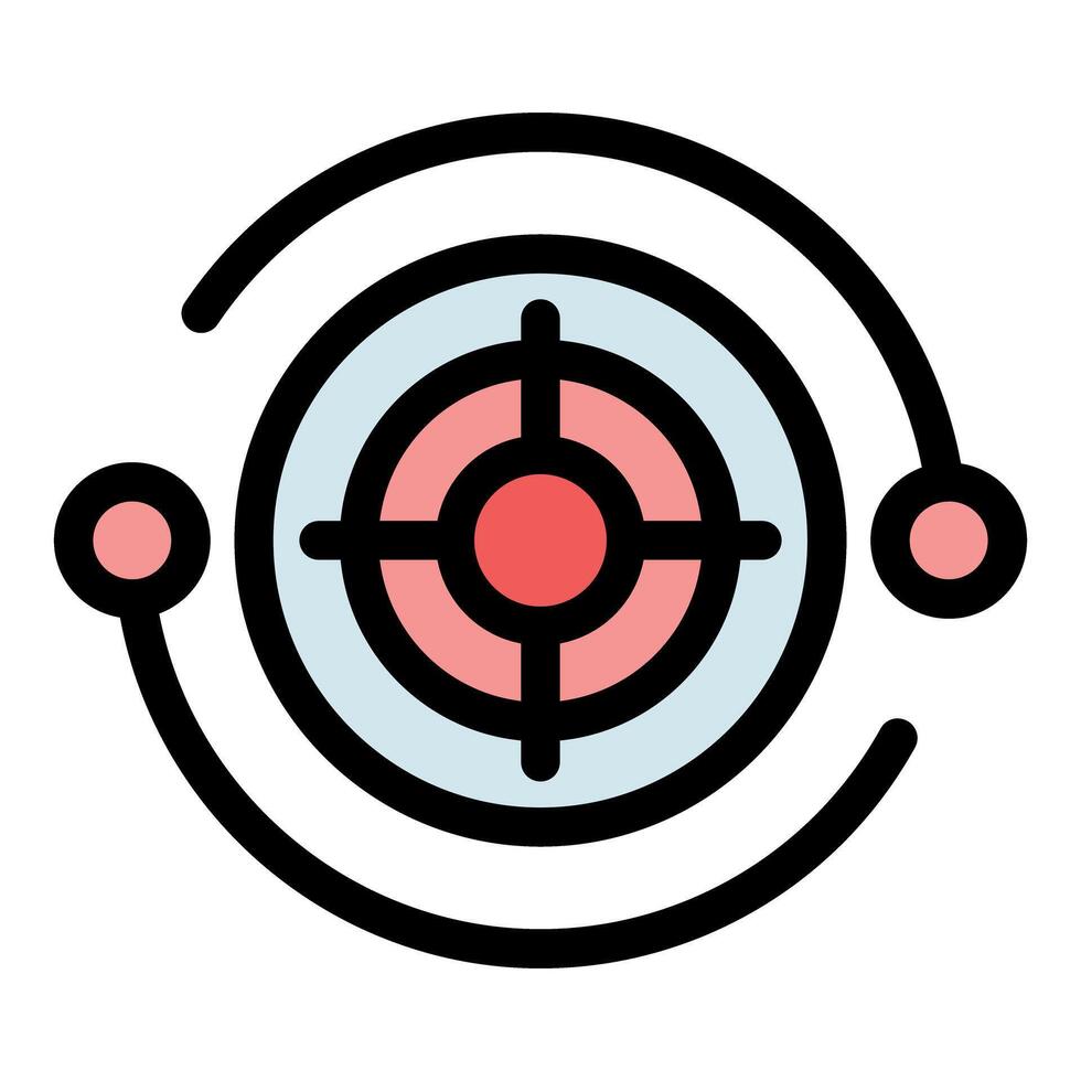 Target marketing tracking rotating around center point icon vector