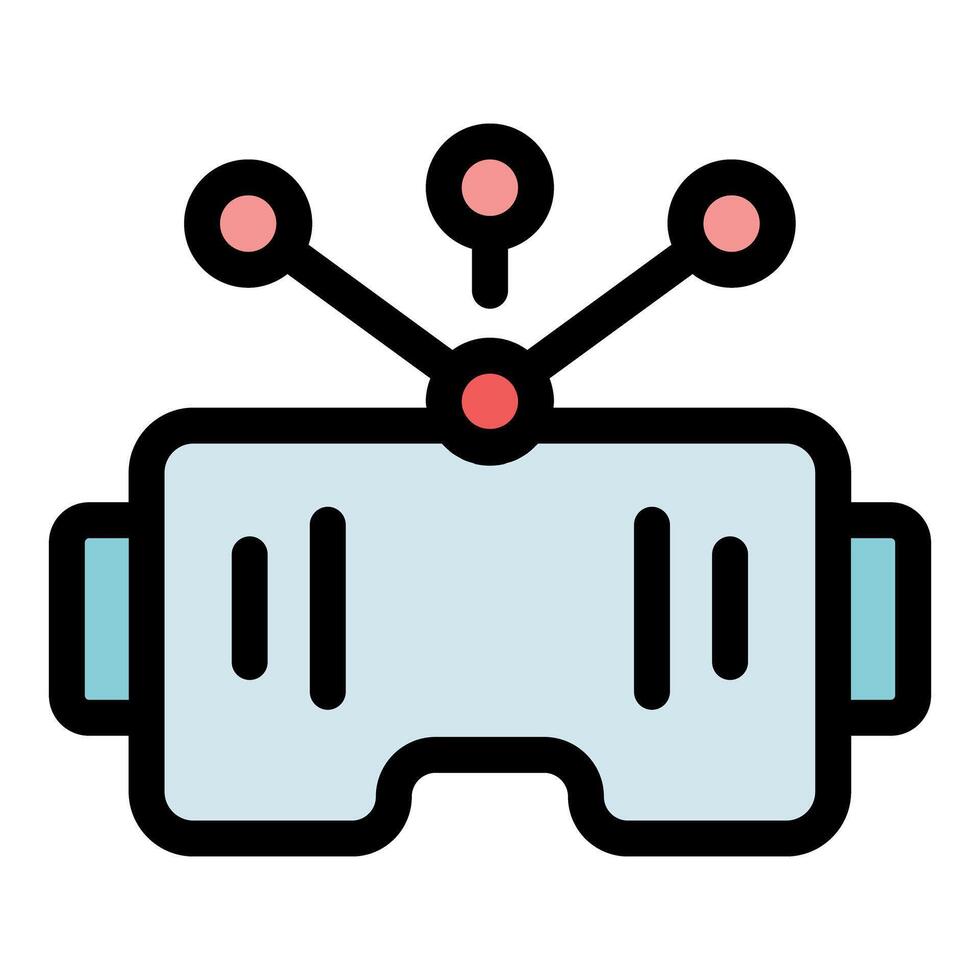 Vr glasses tracking user position in virtual reality vector