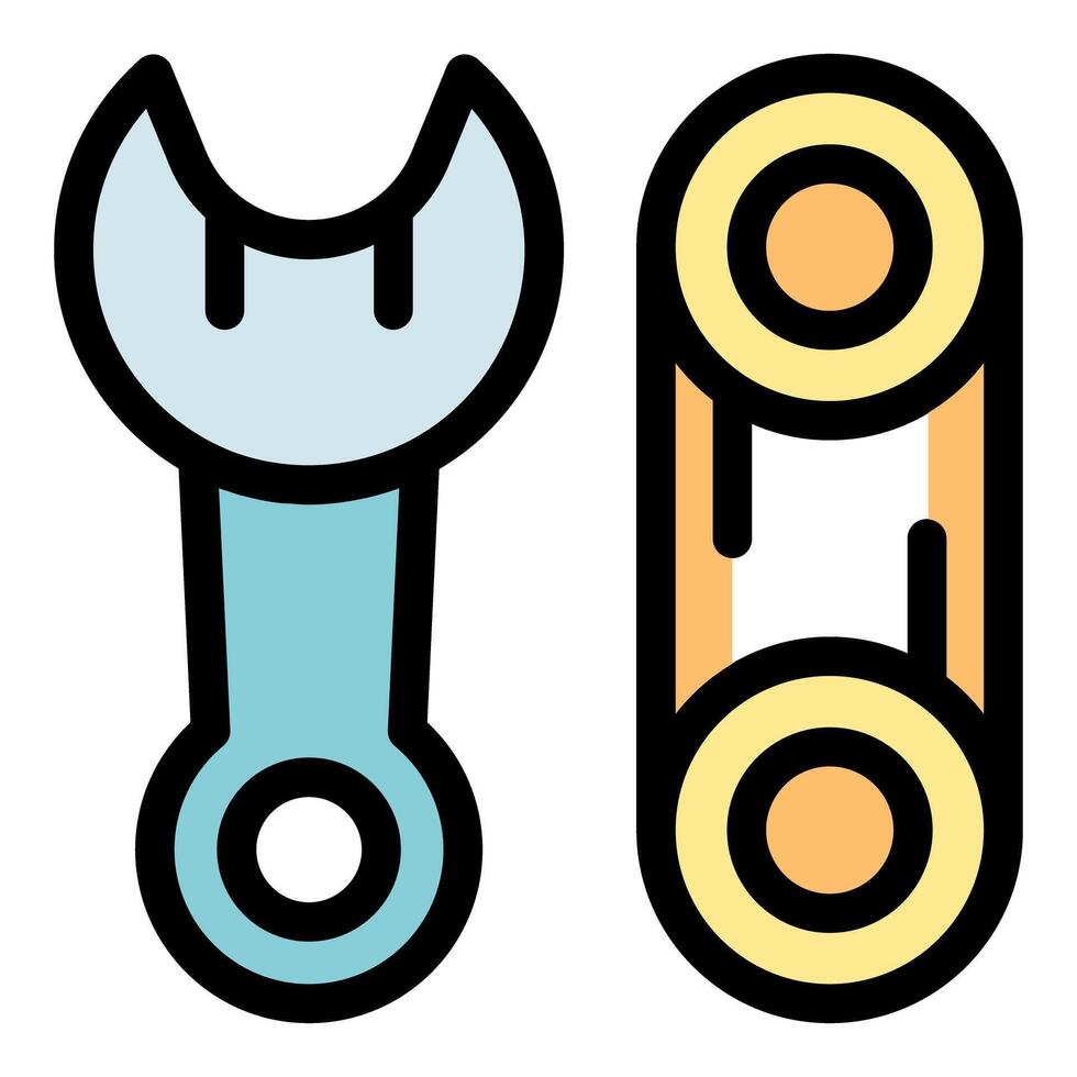Wrench and pipe representing plumbing and maintenance work vector