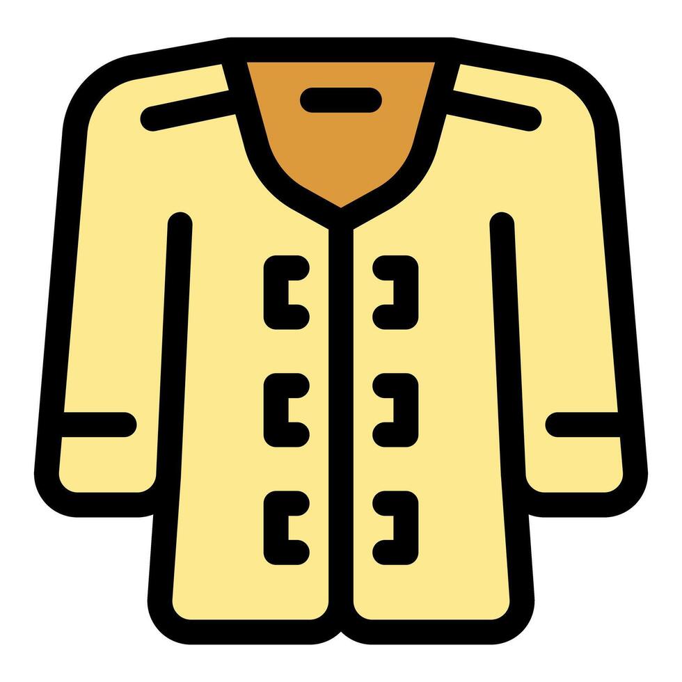 Stylish yellow trench coat with brown collar and buttoned cuffs vector
