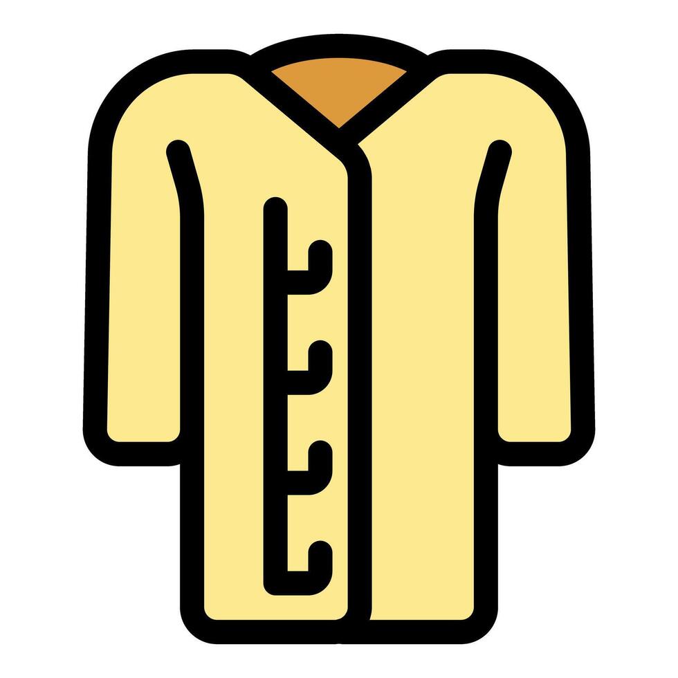 Yellow raincoat protecting from rain and bad weather vector