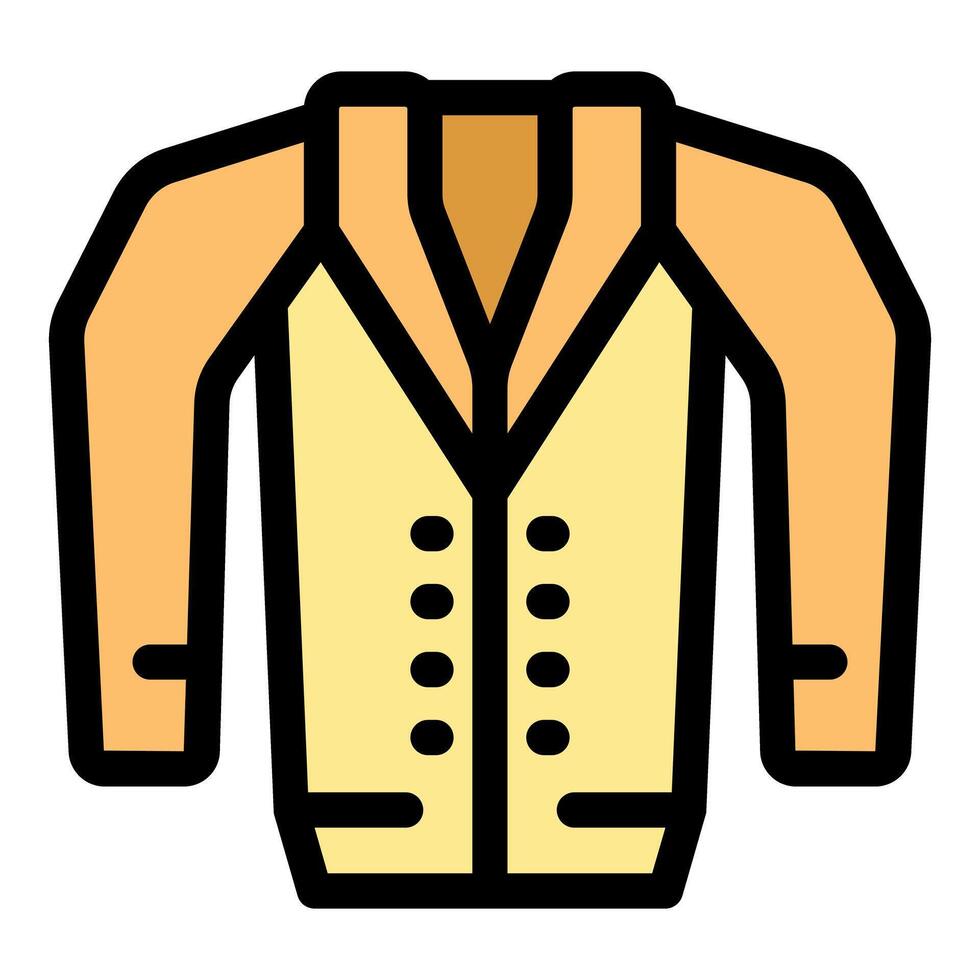Elegant yellow blazer with wide lapels and buttoned cuffs vector