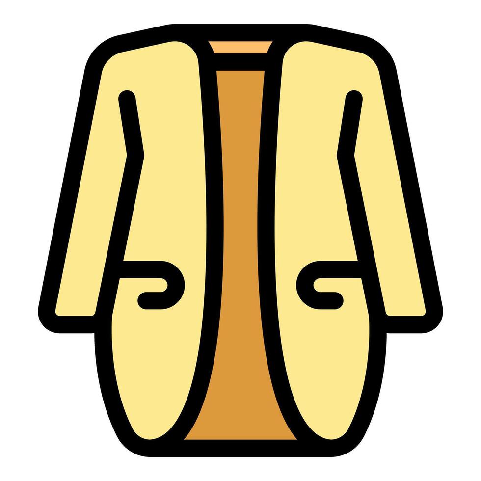 Elegant yellow cardigan with pockets and orange vertical stripe enhancing style vector