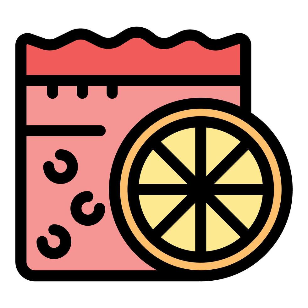 Detergent washing powder laundry icon with lemon fragrance representing freshness and cleanliness vector