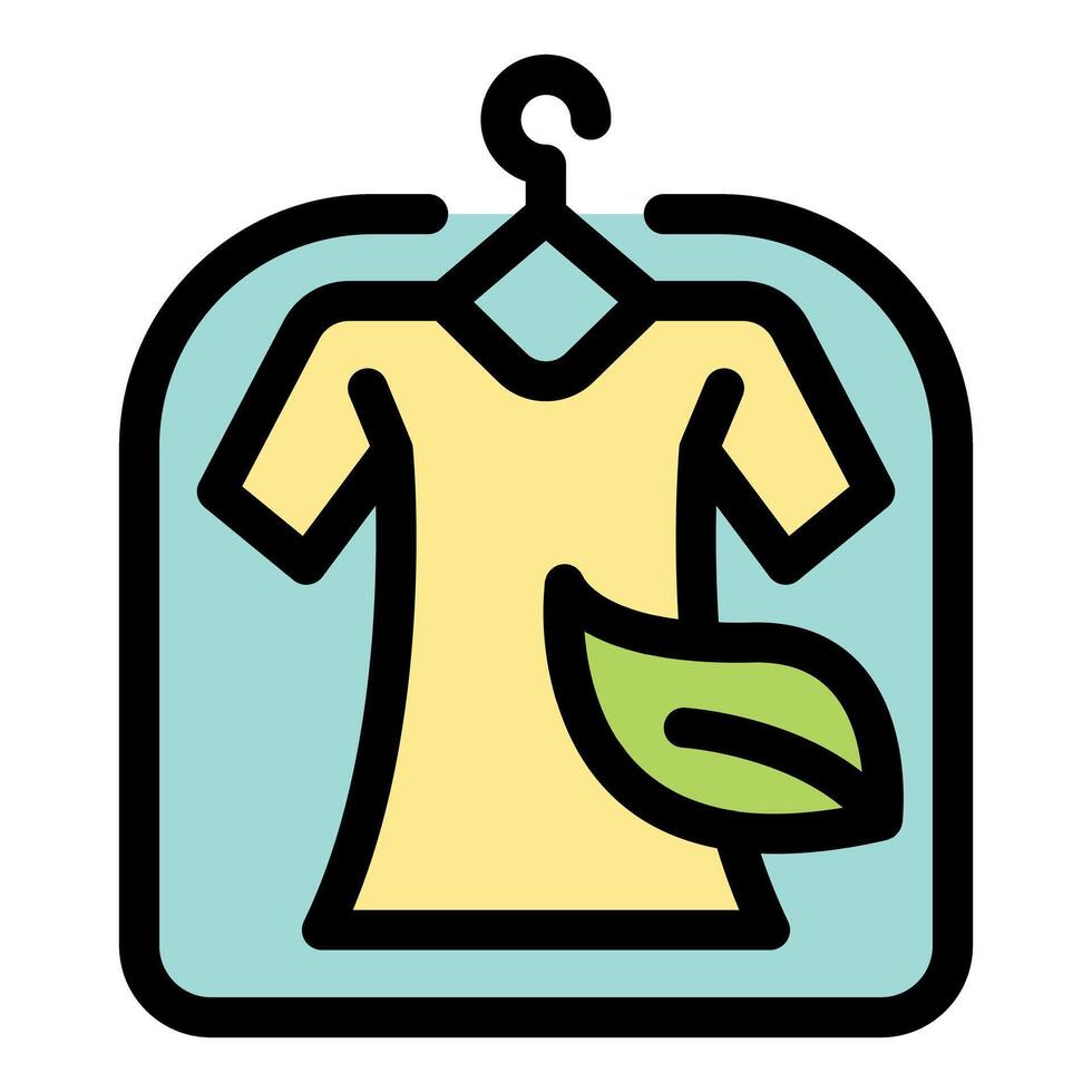 Eco friendly clothing on hanger promoting sustainable fashion vector
