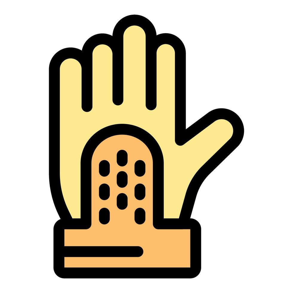 Protective glove ensuring hand safety during work activities vector