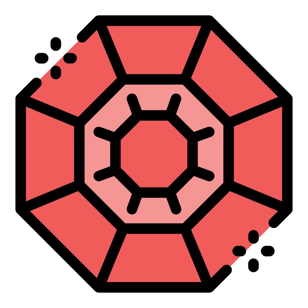 Red gemstone shining brightly, a symbol of luxury and elegance vector