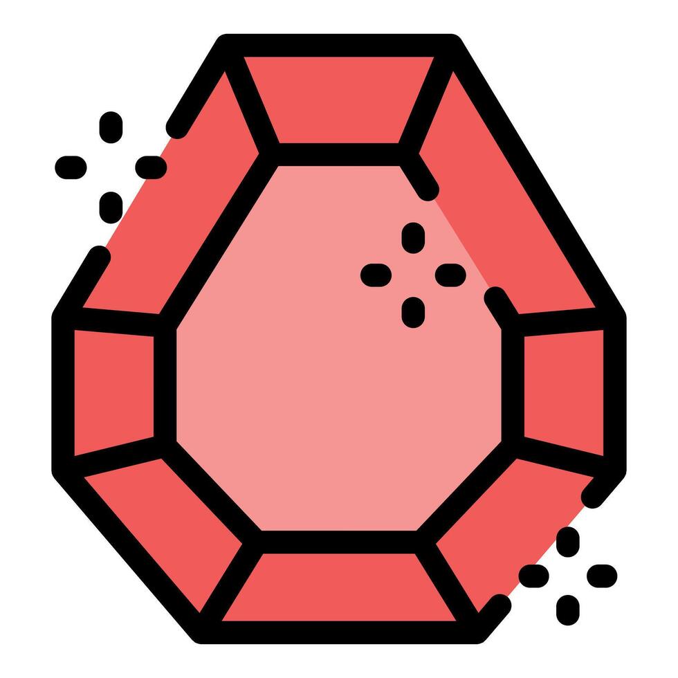 Sparkling red gemstone shining brightly, a symbol of luxury and elegance vector