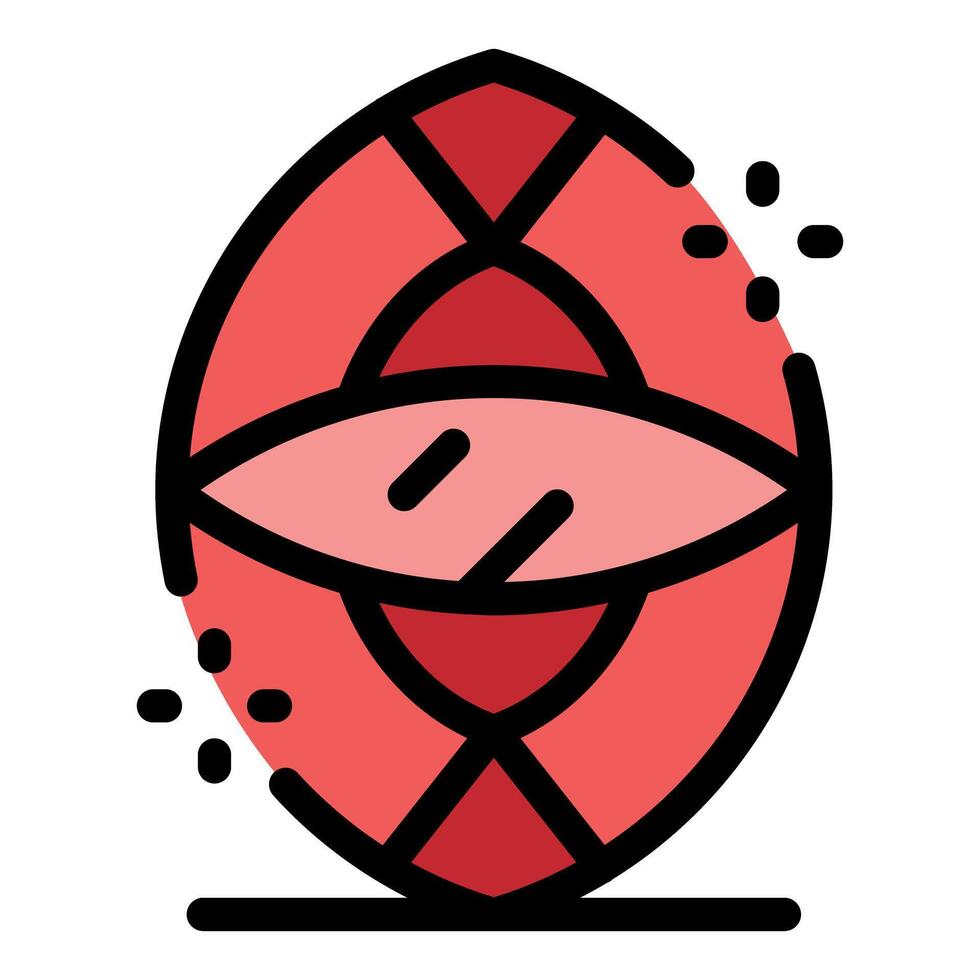 Red gemstone shining with elegance and precision cut design vector