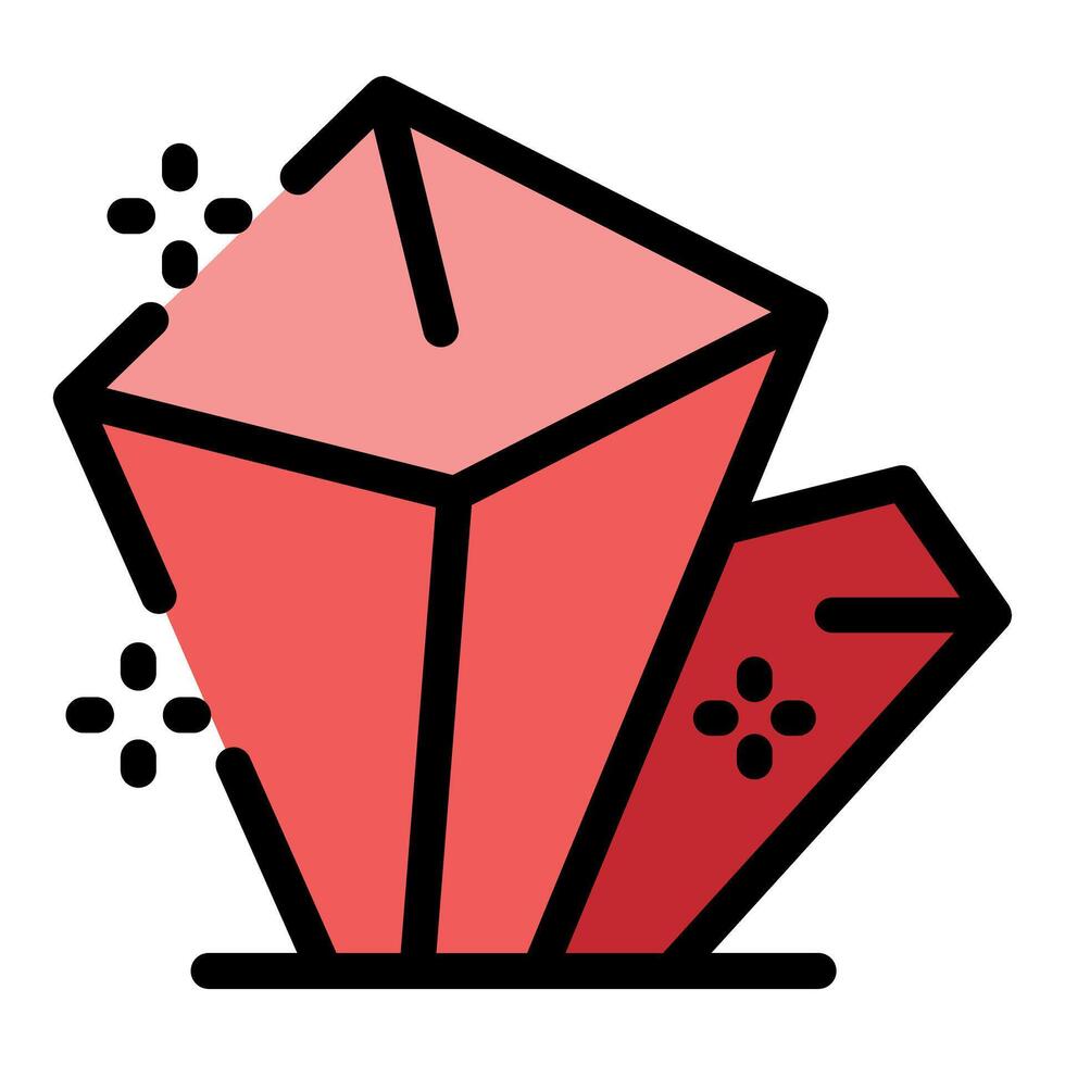 Sparkling red crystal shining brightly, a symbol of energy and beauty vector