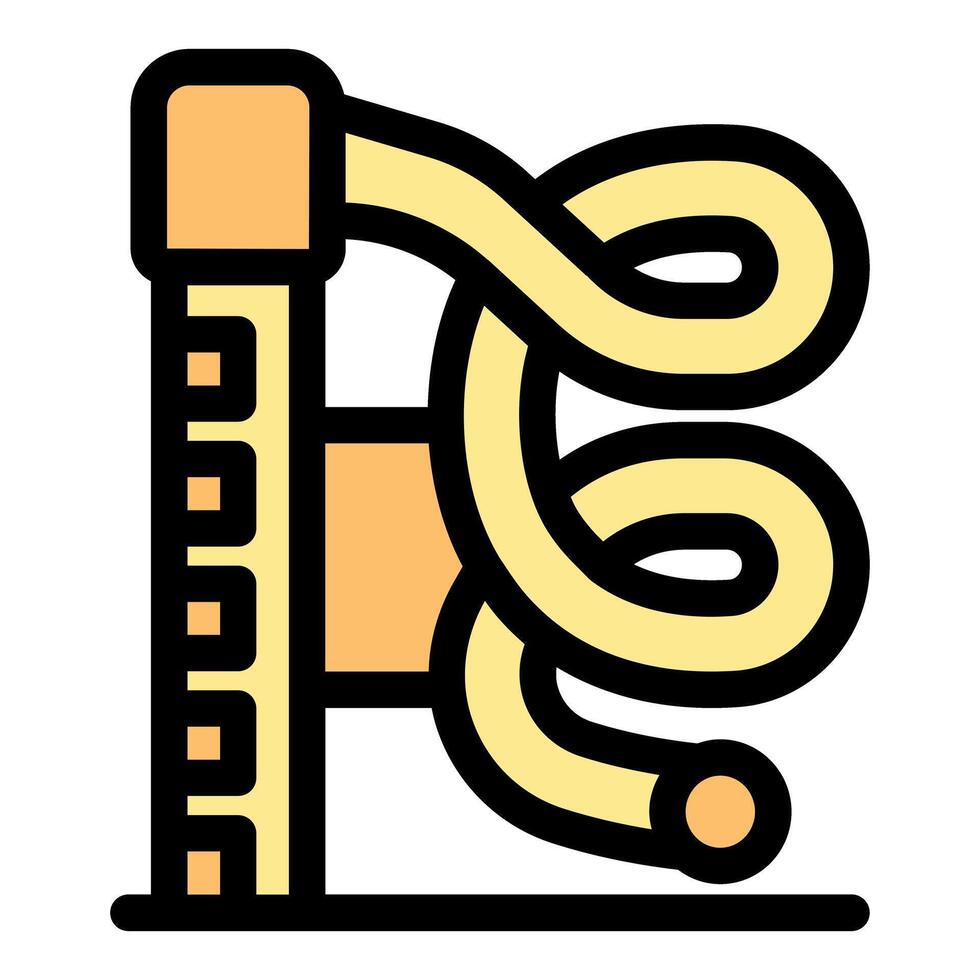 Aquapark spiral tube slide leading to refreshing pool fun vector