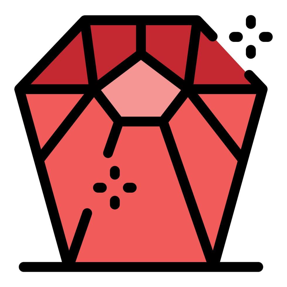Sparkling red gemstone shining brightly, a symbol of luxury and elegance vector
