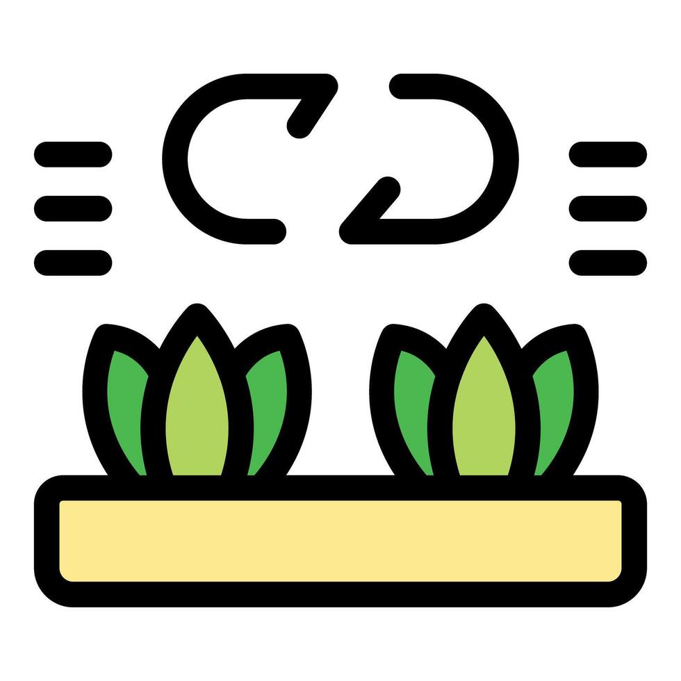 Green plants growing from fertile soil with recycling arrows symbolizing sustainability and environmental protection vector