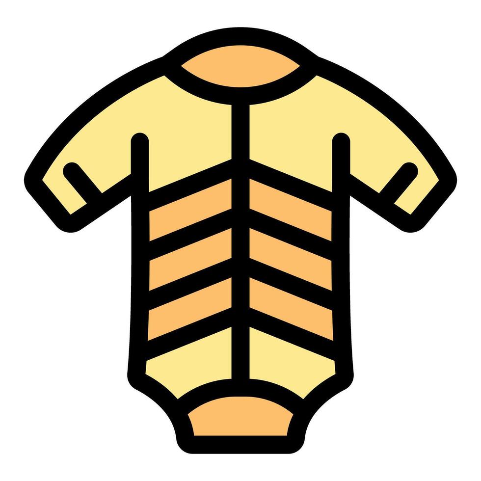 Baby clothes showing horizontal stripes pattern design vector