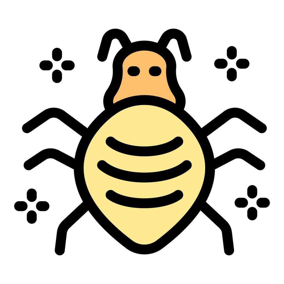 Dust mite causing allergy symptoms, crawling insect illustration vector