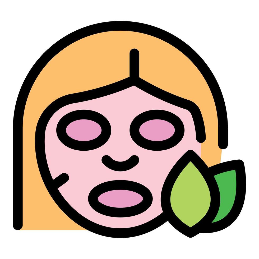 Woman applying organic cosmetic face mask with natural ingredients vector