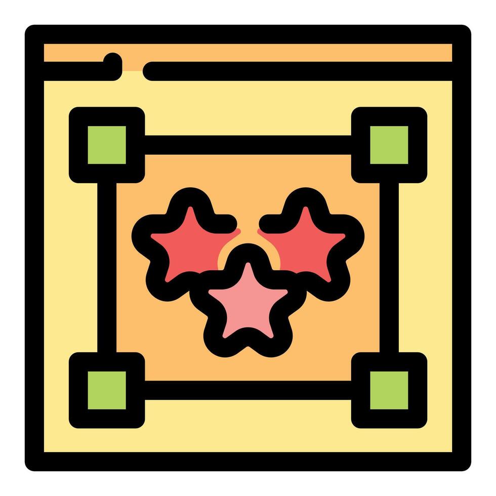 Website page featuring customer rating stars and design elements vector