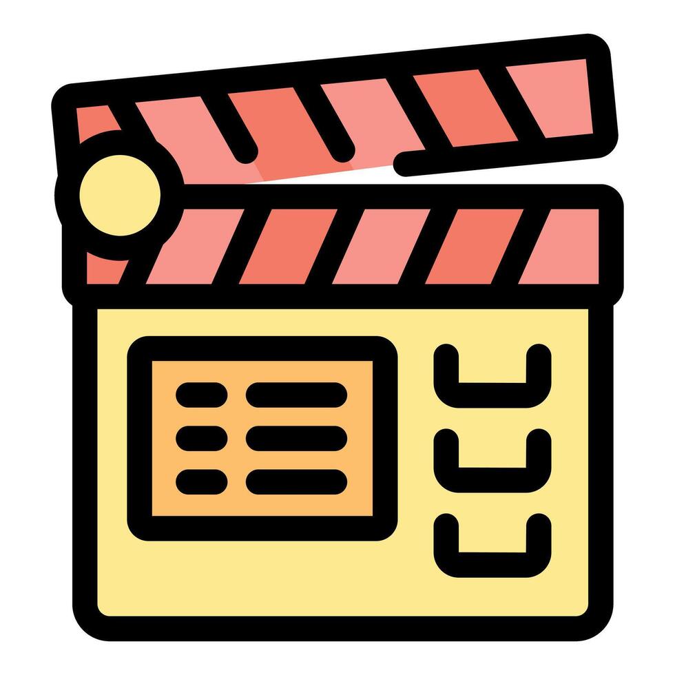 Clapperboard ready for filming a movie scene vector