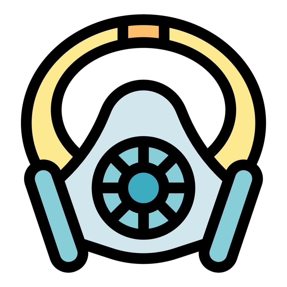 Respirator mask protecting against hazardous substances vector