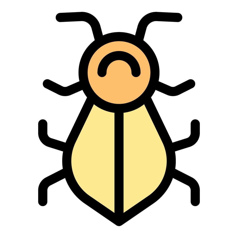 Insect icon showing bug or beetle with antennae and legs vector