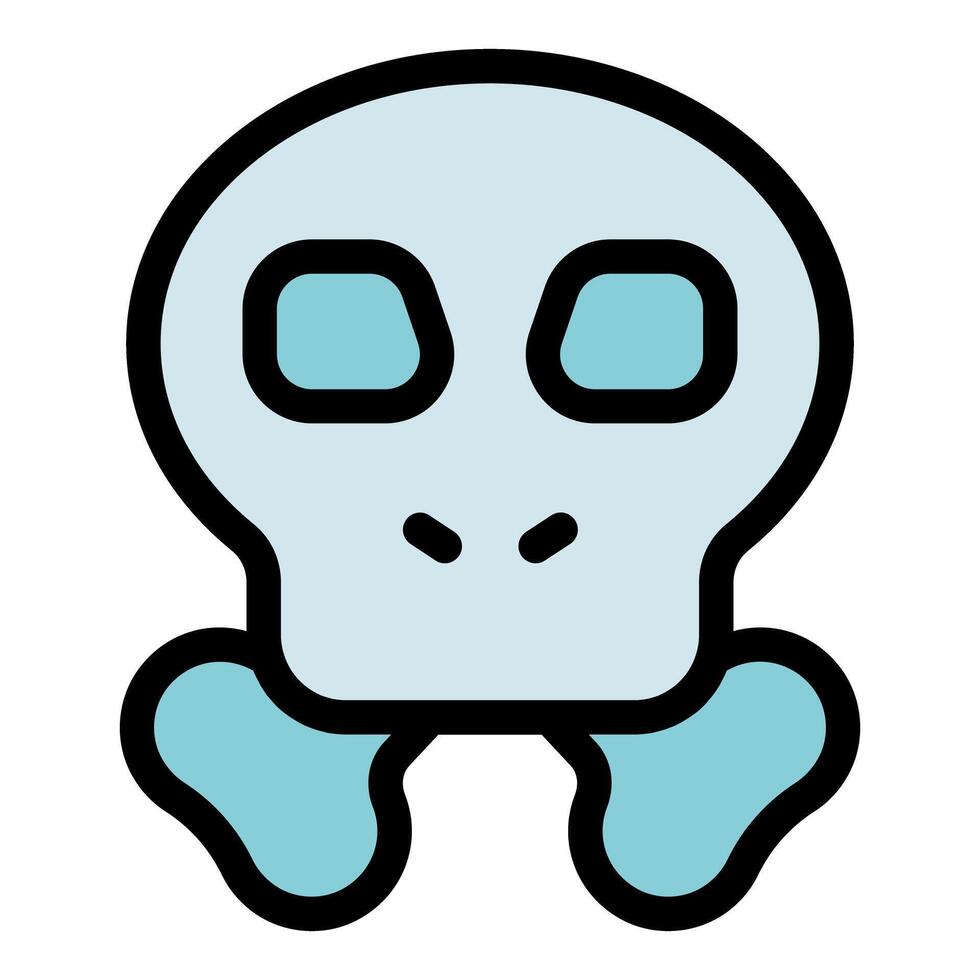 Skull and crossbones representing death and danger vector