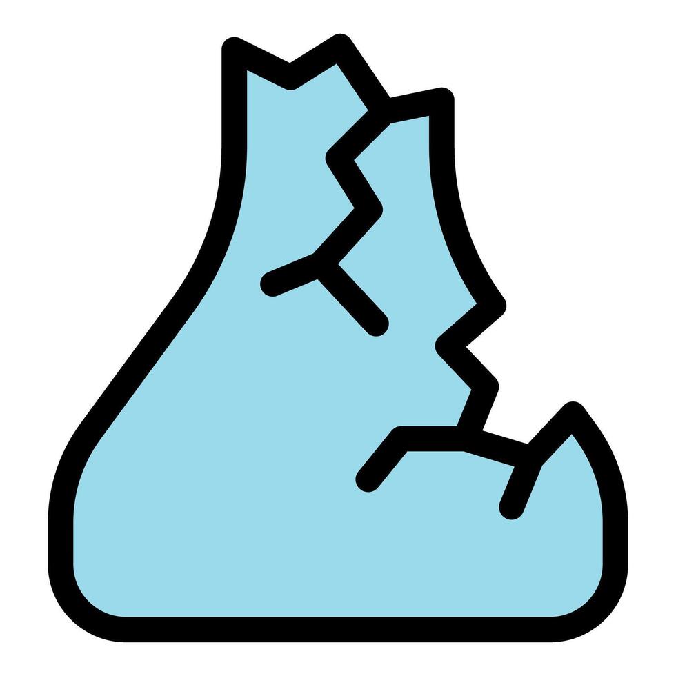 Broken light blue candy wrapper icon demonstrating littering issues vector