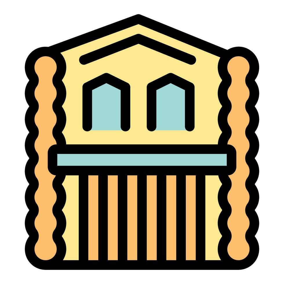 Government building showing pillars and windows, symbolizing power and transparency vector