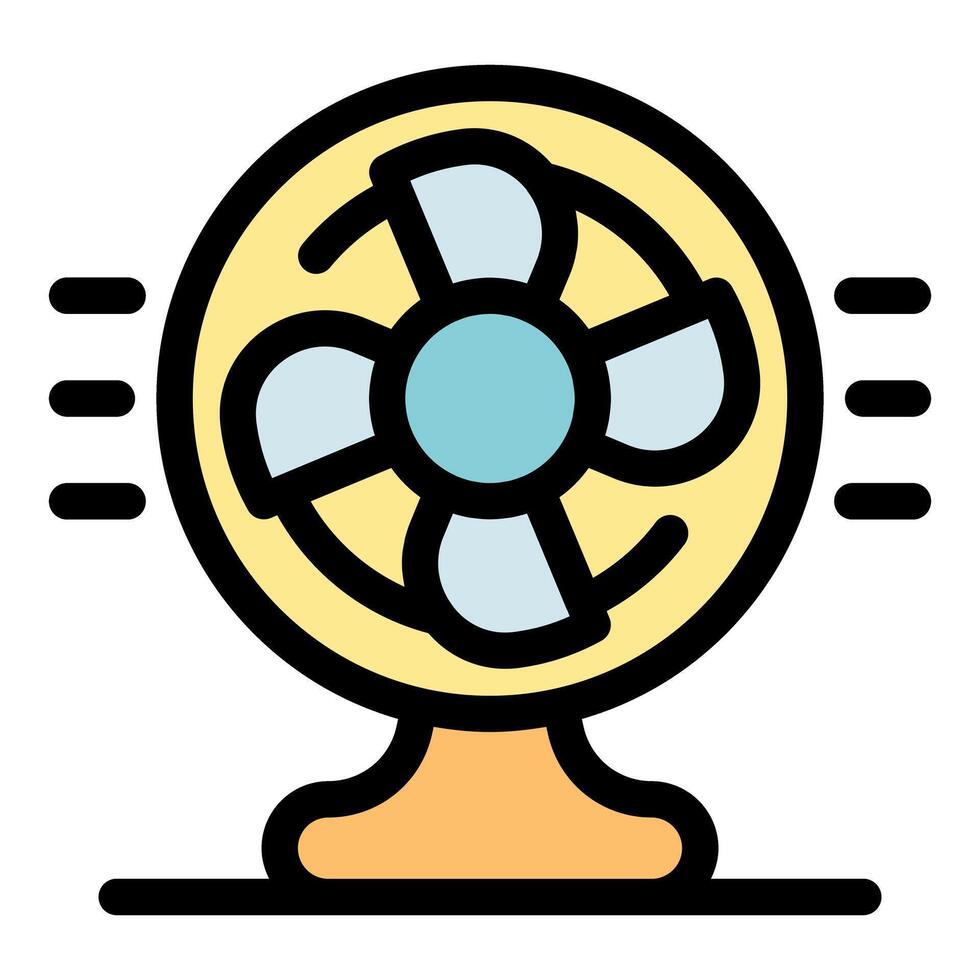 Ventilator blowing fresh air in a room, refreshing environment vector
